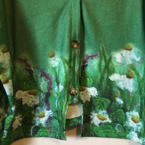 MISSLOOK Meadow Flowers Cotton Blend Button Down Boho Cardigan - Picture 4 of 13